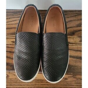 VIONIC Splendid Snake Slip-On Women's Comfort Sneaker-Black - Size 7